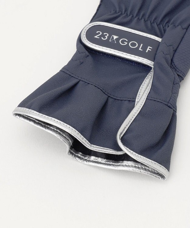 23区GOLF 待望の新デザイン【WOMEN】ネイルケア グローブ ネイビー系
