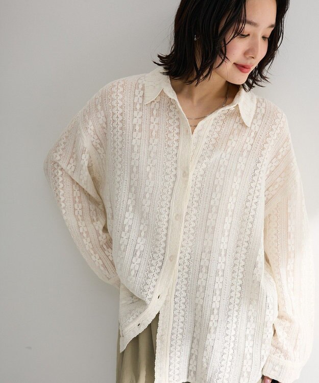 Green Parks 長袖レースシャツ