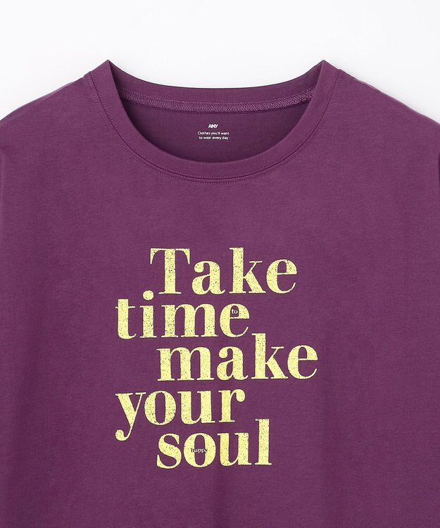 ANY L ANYファンクションロゴTシャツ パープル