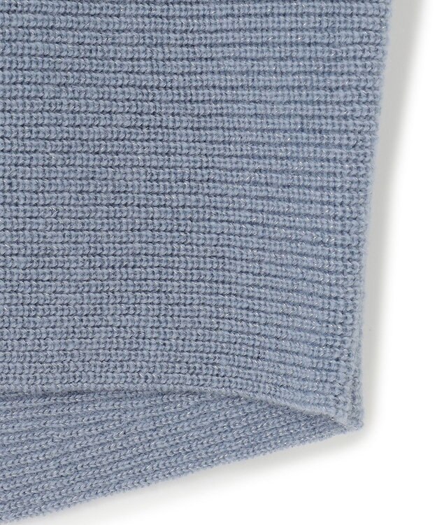 23区 L 【洗える】ラメウール ドルマンスリーブ ニット サックスブルー系