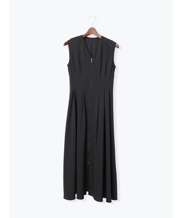 Te chichi ミックスツイルジャンスカワンピース(セットアップ可)《2026 SUMMER LOOK item》 チャコールグレー