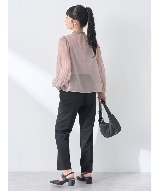 earth music&ecology マジョリカプリーツシアープルオーバー Pink Beige