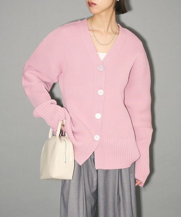 Green Parks リブニットカーディガン