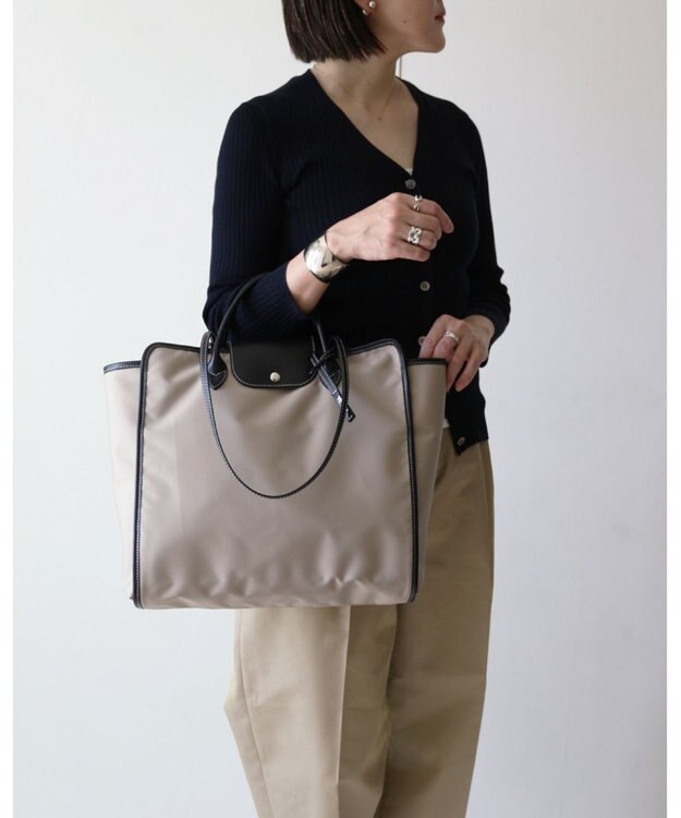 MORROW by thank 新色追加！【A4サイズ収納可/軽量】NYC BAG 2way バッグ ベージュXブラック