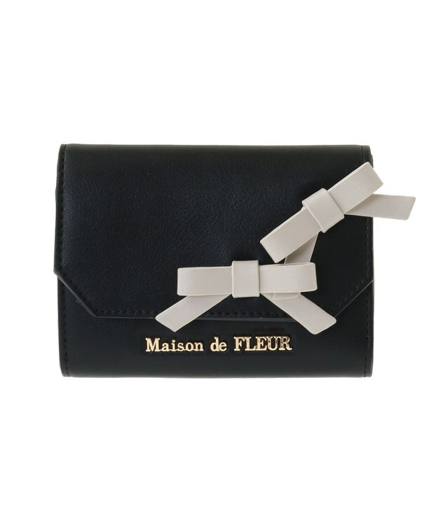 Maison de FLEUR プチリボンウォレット Black