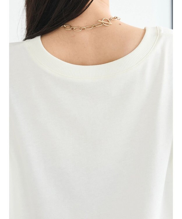 CRAFT STANDARD BOUTIQUE 接触冷感/抗菌防臭/ 前後2WAY半袖スクエアネックTee Ivory