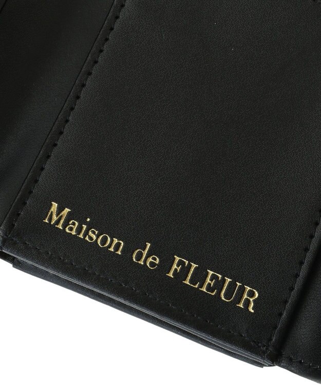 Maison de FLEUR プチリボンウォレット Black