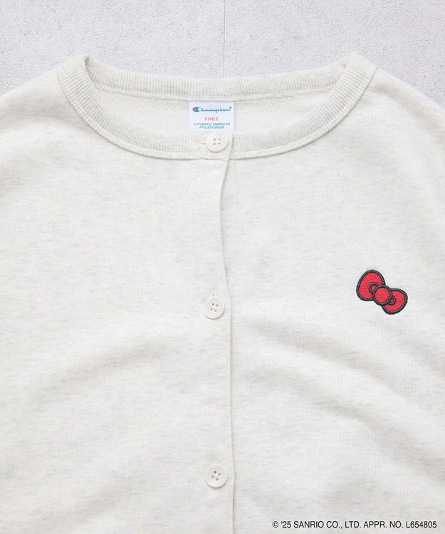 earth music&ecology チャンピオン　ハローキティ×ｅｍａｅ裏毛カーディガン Oatmeal