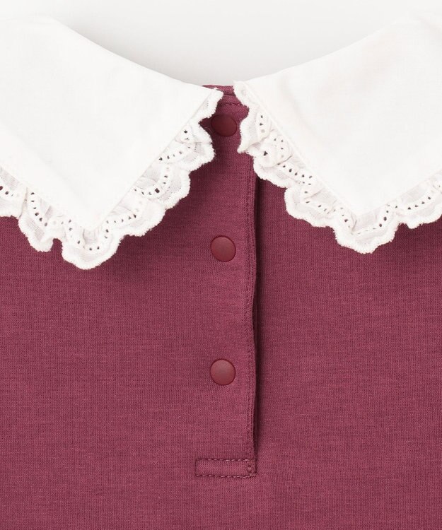 ANY KIDS 襟付き ワンピース ボルドー