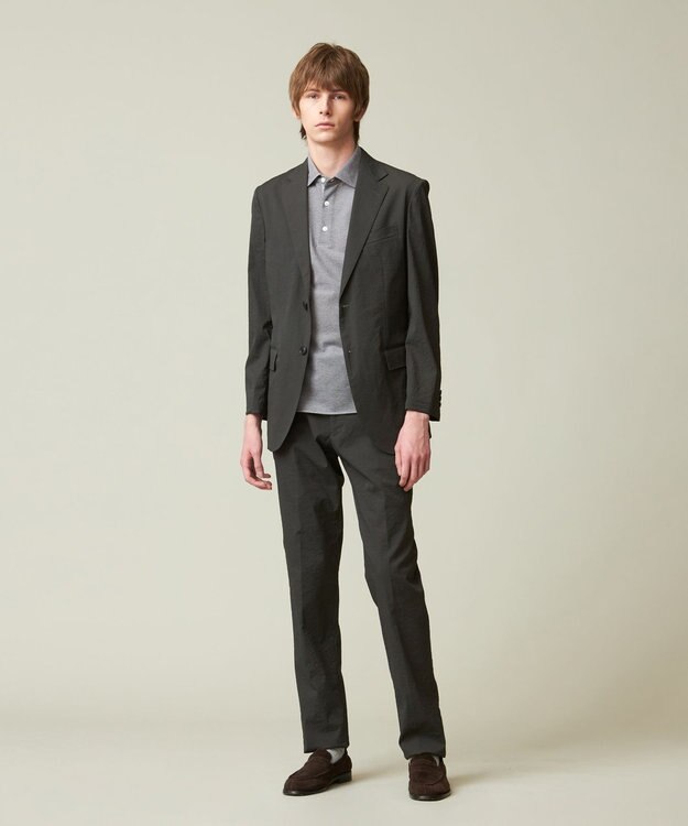 J.PRESS MEN 【ビジネス対応 / 吸水速乾】カノコインレイ ポロシャツ ライトグレー系