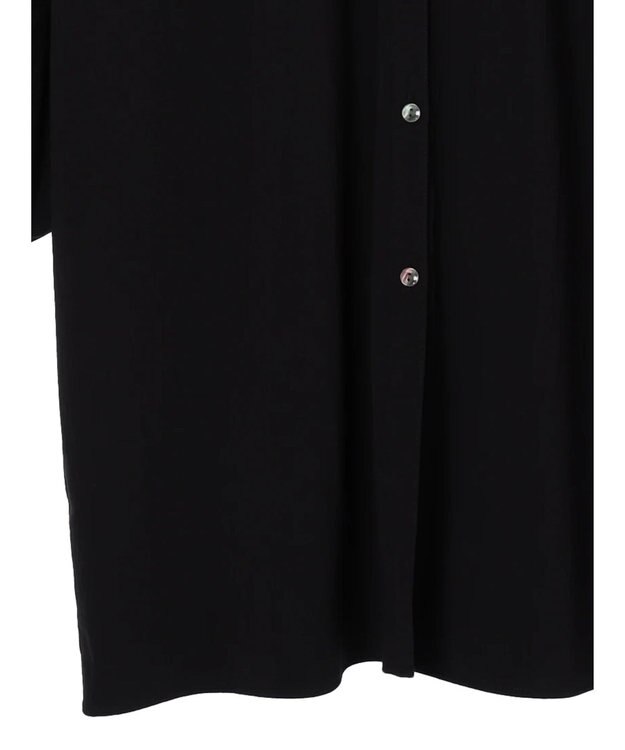 CRAFT STANDARD BOUTIQUE レーヨンデシンフリルチュニック Black