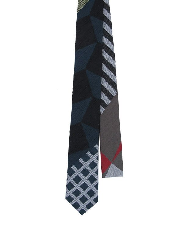 POLS 播州織 ネクタイ ネイビー