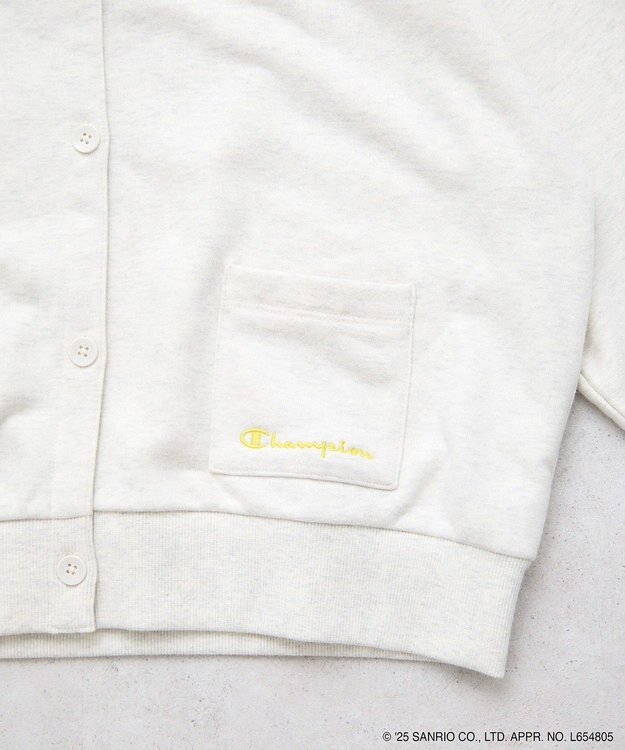 earth music&ecology チャンピオン　ハローキティ×ｅｍａｅ裏毛カーディガン Oatmeal