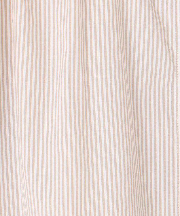 Feroux 【洗える】バンドカラーパールボタン ブラウス ベージュ系1