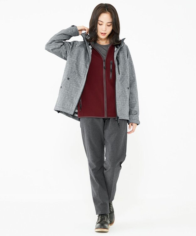 JOSEPH ABBOUD MOUNTAIN 【UNISEX】ポーラテックブロックフリース ワイン系