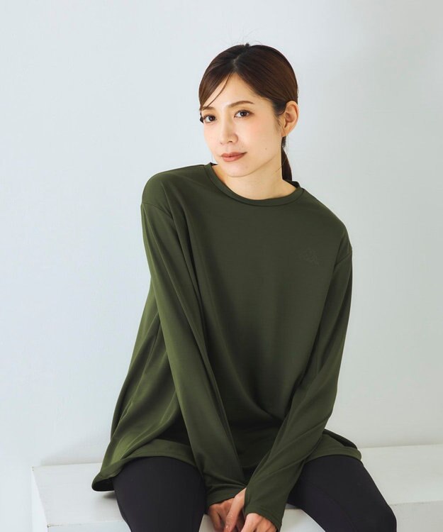 OP／FILA 【Kappa】長袖ラッシュT＋レギンス 上下セット カーキ