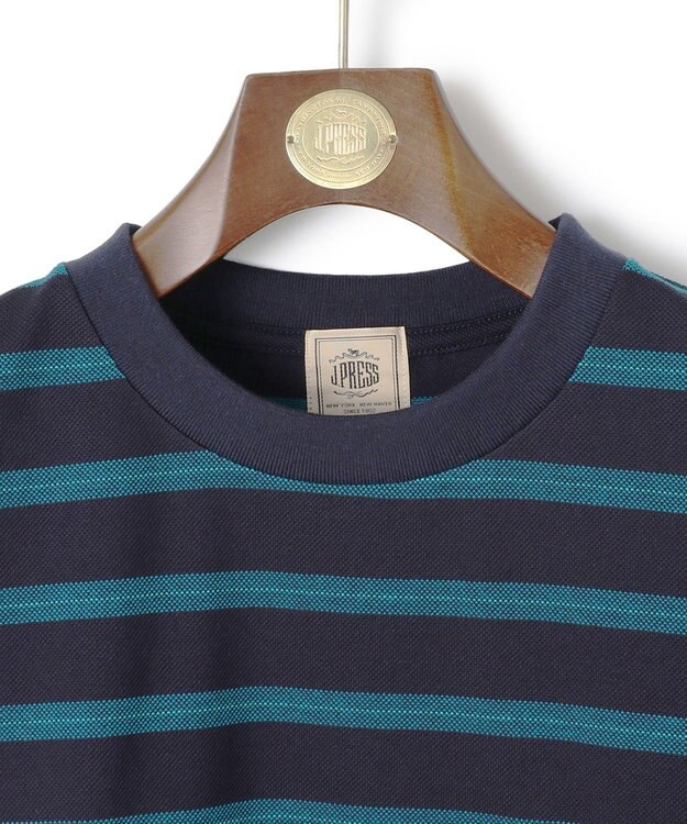J.PRESS MEN マルチボーダー カノコTシャツ ネイビー系7