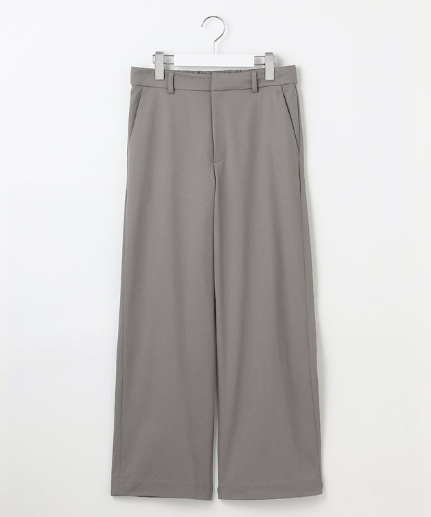 J.PRESS LADIES L 【洗える】リネンライクジャージー ワイド パンツ スレート系