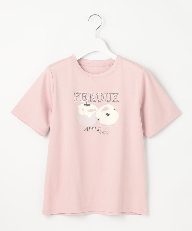 Feroux フルーツモチーフプリント Tシャツ ピンク系