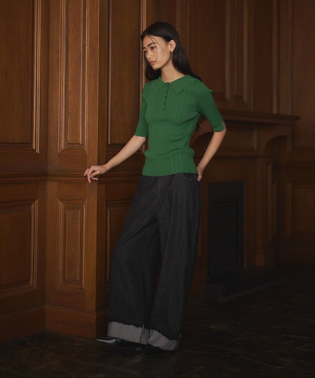 CRAFT STANDARD BOUTIQUE カーブデニムパンツ Black