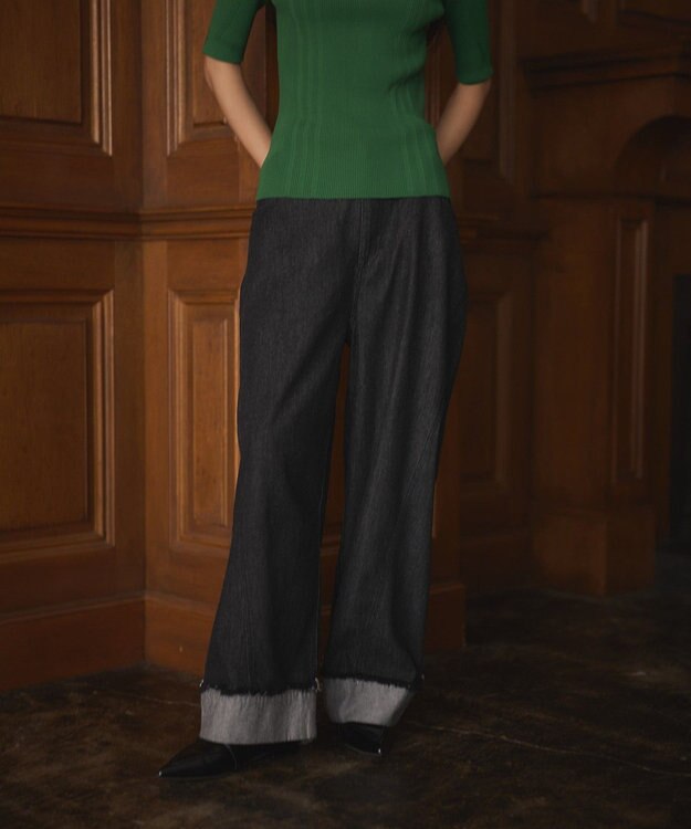 CRAFT STANDARD BOUTIQUE カーブデニムパンツ Black