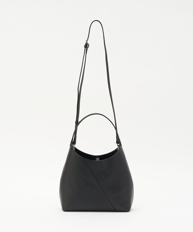 russet スムースレザー2WAYミニトートバッグ(CE-1676) Black