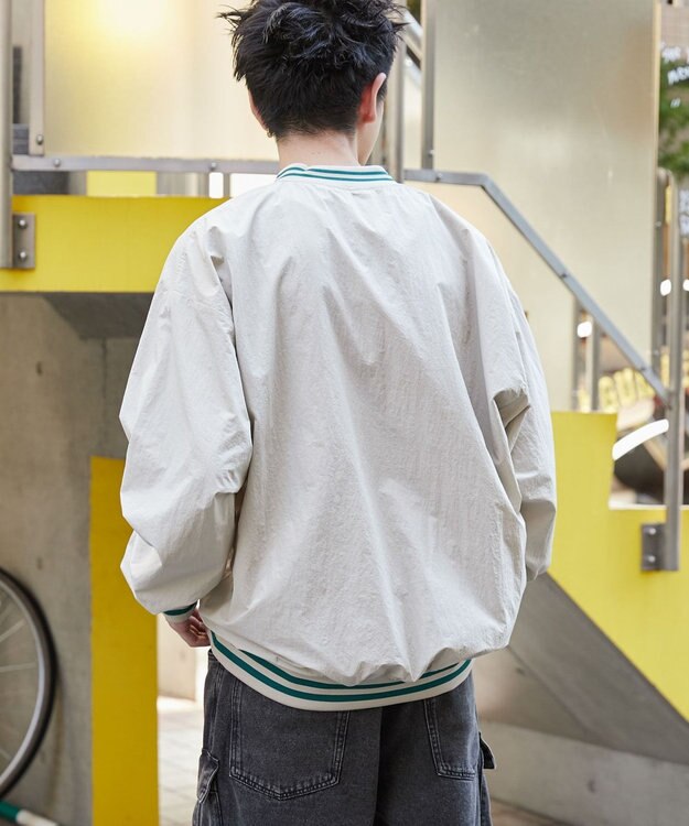 WEGO ナイロンカレッジプルオーバー ベージュ