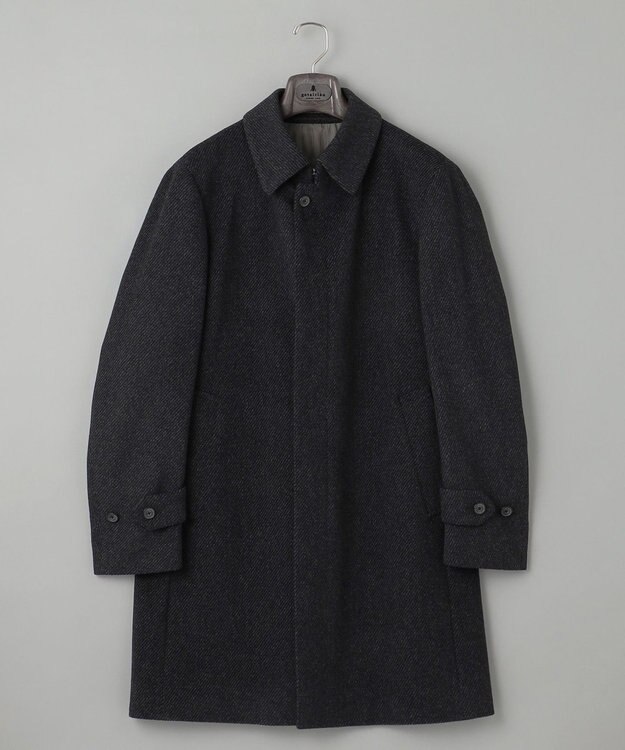 GOTAIRIKU アンゴラビーバー ステンカラーコート グレー系8(ストライプ)