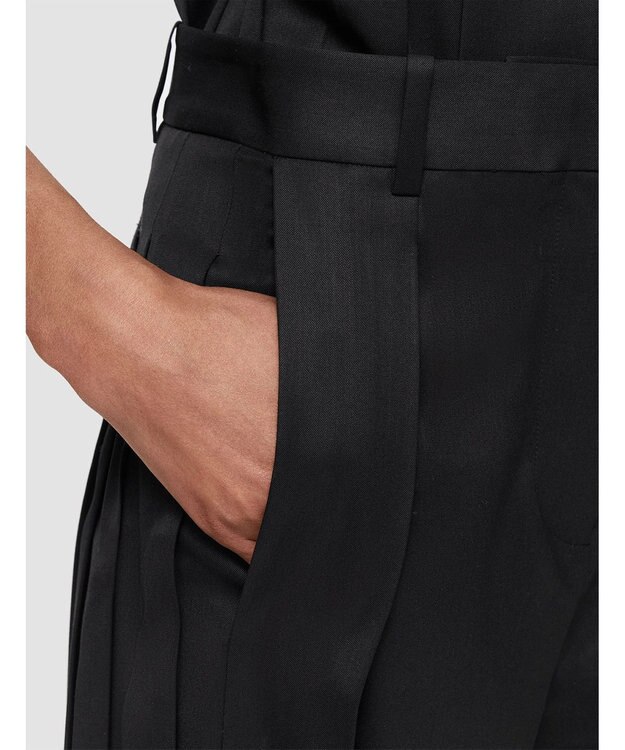 JOSEPH ジョゼフプリッセ　ワイドトラウザーズ Black