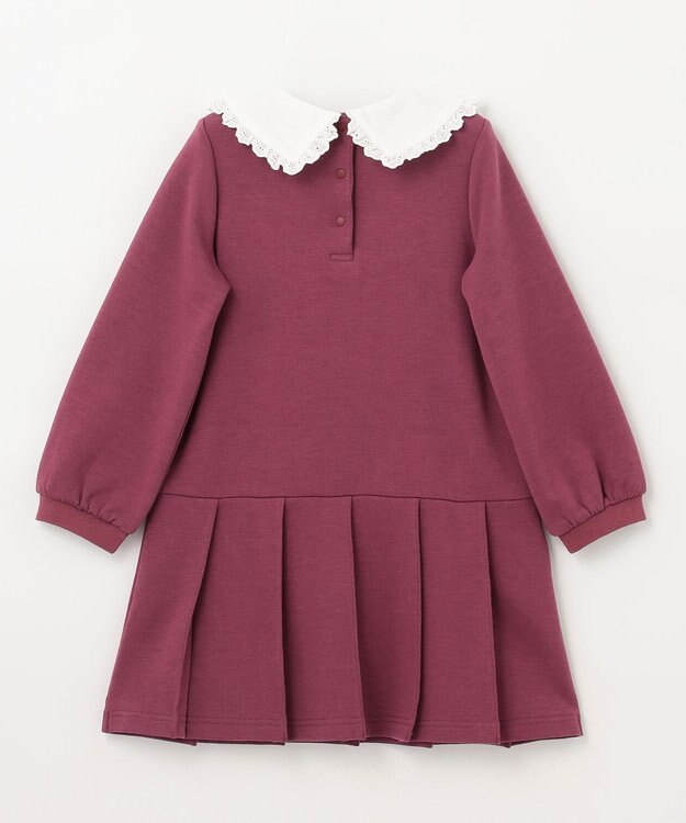 ANY KIDS 襟付き ワンピース ボルドー
