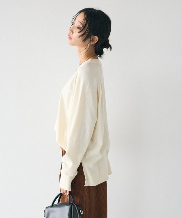 CRAFT STANDARD BOUTIQUE 洗える/とてもちラグランニットプルオーバー Ivory