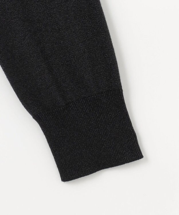 組曲 S 【WEB限定・2SET】5分袖ラメ入りアンサンブルニット ブラック系