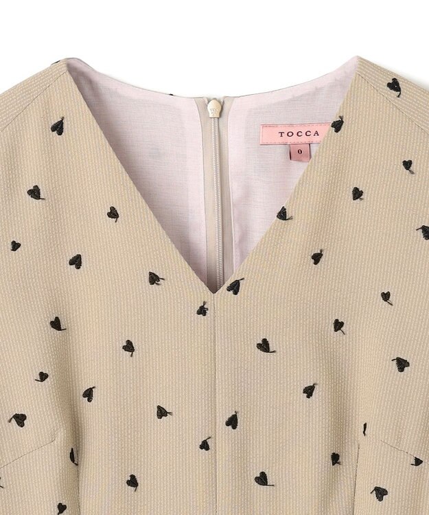 TOCCA 【星風まどかコラボ・大好評につき追加生産！】IN MY HEART ドレス ベージュ系7