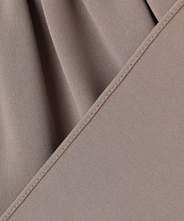 BEIGE， 【洗える】ACHILLEA / ペプラムバックファスナーブラウス Mocha