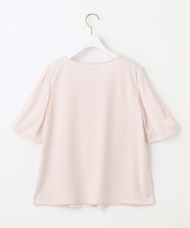 ANY SIS 【吸水速乾・UVケア・接触冷感】コンフォートジャージー ブラウス ペールピンク