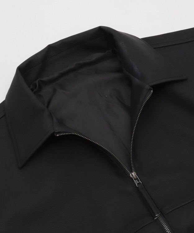 WEGO 【25年秋冬新作/ユニセックス着用ITEM/SMLサイズ展開】PUダブルZIPフライトブルゾン ブラック