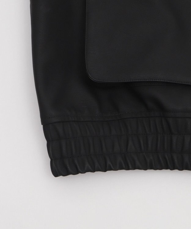 WEGO 【25年秋冬新作/ユニセックス着用ITEM/SMLサイズ展開】PUダブルZIPフライトブルゾン ブラック