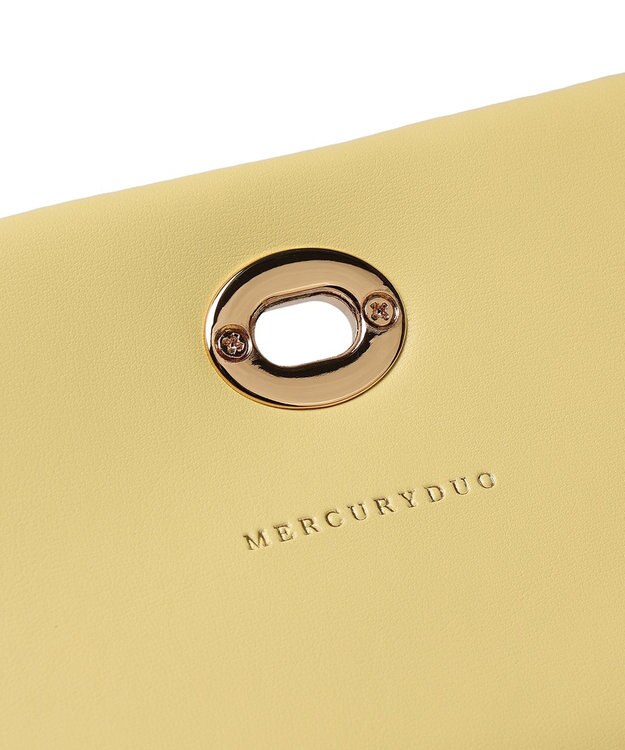 style code 【MERCURYDUO/マーキュリーデュオ】ストライプキルティング　フラップショルダーバッグ イエロー