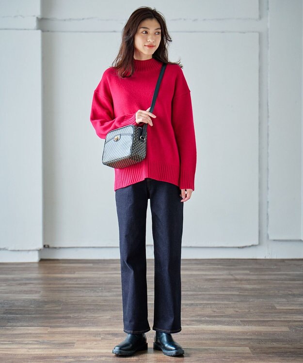 ANY 【6色展開】ラムウールハイネックニット ピンク