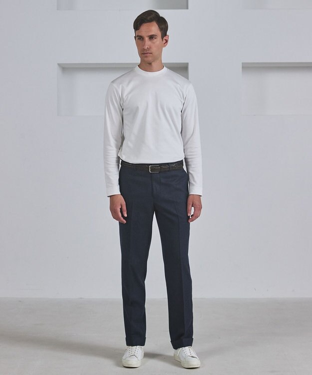 GOTAIRIKU 【保温性/ストレッチ/シワになりにくい】サキソニーストレッチパンツ_ノータック(25年モデル） ネイビー系