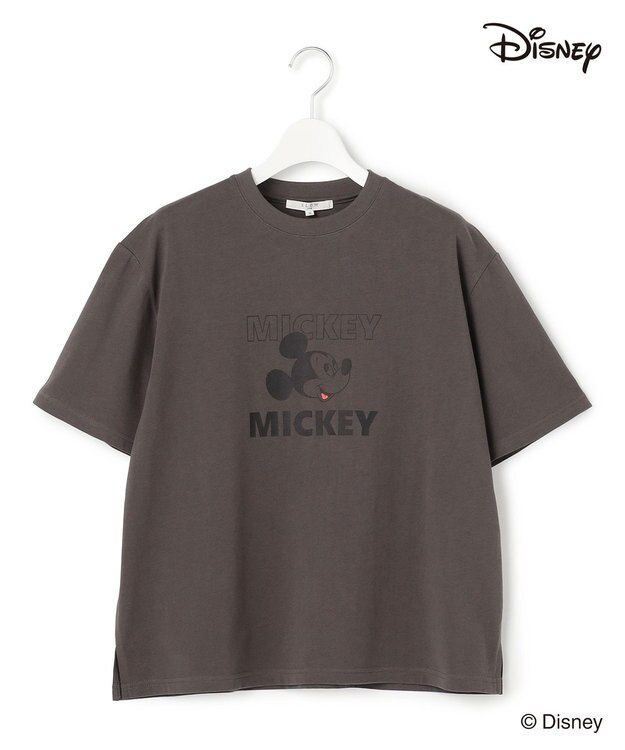 23区 【SLOW/一部店舗限定】Mickeyデザイン Tシャツ スチール