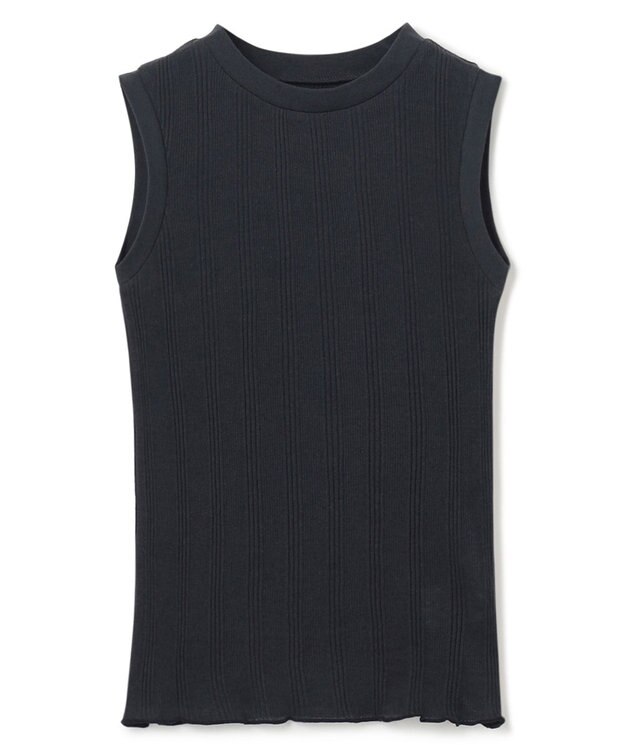 uncrave 【手洗い可】シアー ランダムリブ ノースリーブ カットソー（uncrave STANDARD） アッシュネイビー