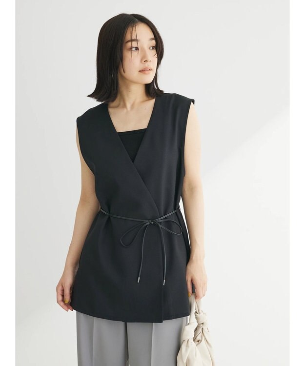 Green Parks スクエアリブタンクトップ Black