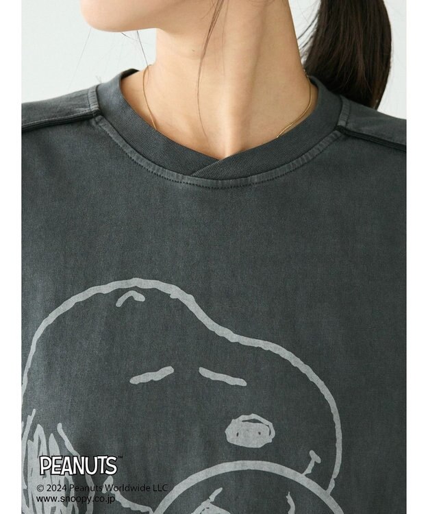 CRAFT STANDARD BOUTIQUE 【ユニセックス】PEANUTS/スヌーピー ゲームシャツTEE Charcoal Gray
