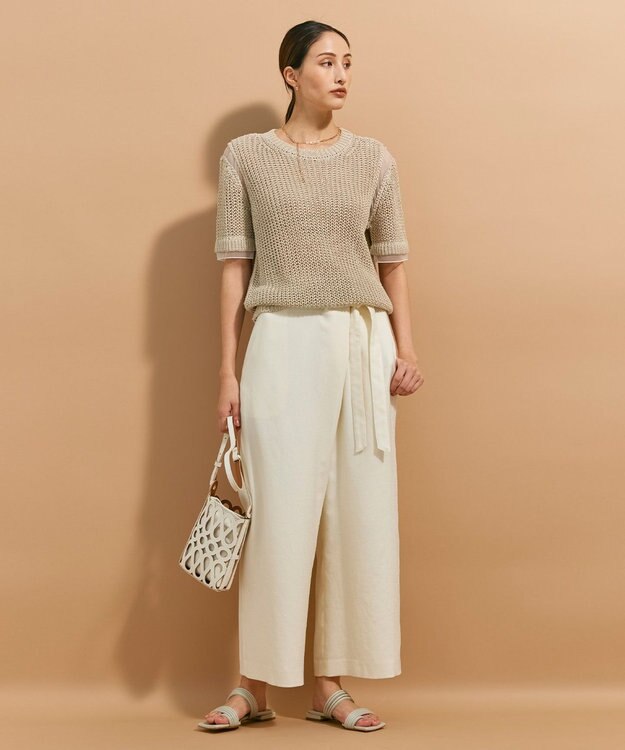BEIGE， 【L-size】CAROLE / デザインパンツ Ecru