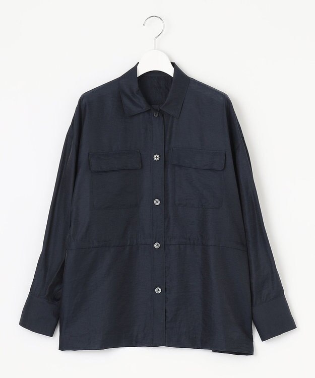 自由区 【XSサイズ～/洗える】シアー ジャケット ネイビー系