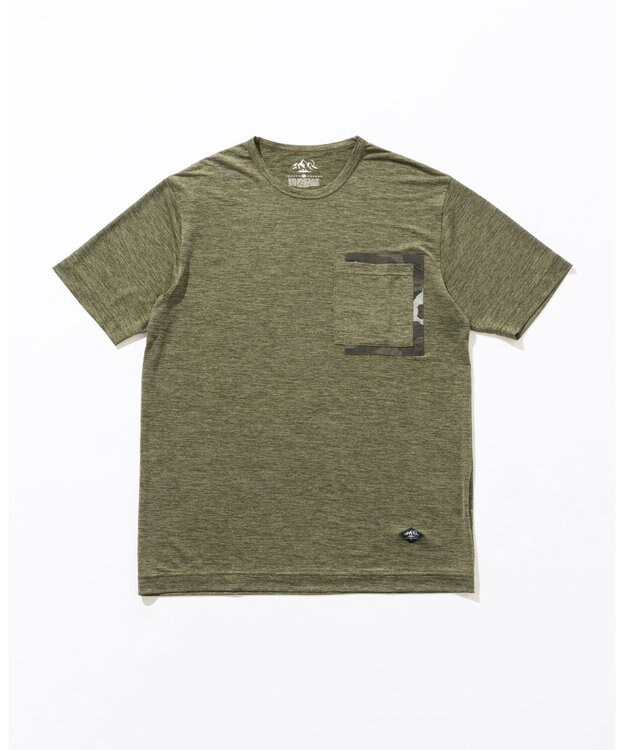 JOSEPH ABBOUD MOUNTAIN 【接触冷感・男女兼用】 クールスキンガードTシャツ カーキ系