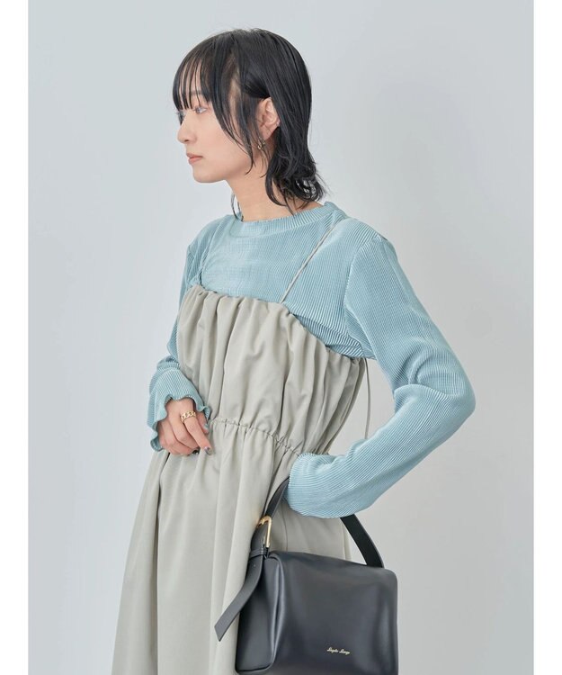 Green Parks ・ＥＬＥＮＣＡＲＥ　ＤＵＥ　ギャザーキャミワンピース Grayish Khaki