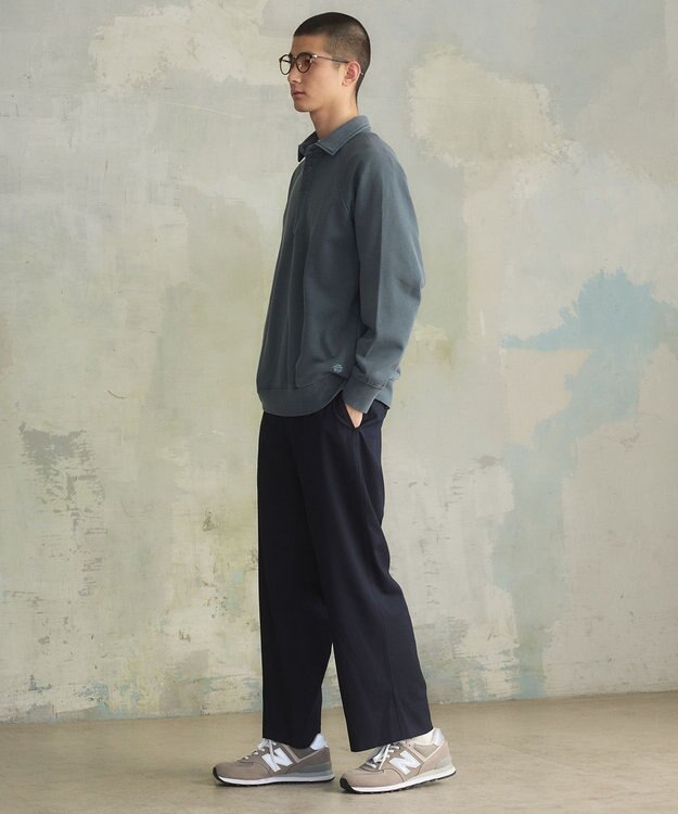 J.PRESS YORK STREET 【UNISEX】ラガータイプラグラン 裏毛トレーナー ネイビー系