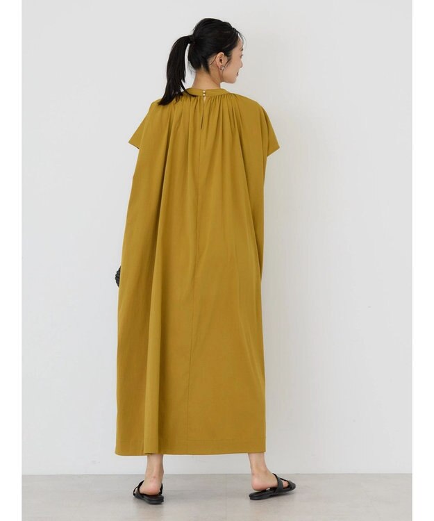 AMERICAN HOLIC 接触冷感丈違いフレンチスリーブワンピース Mustard